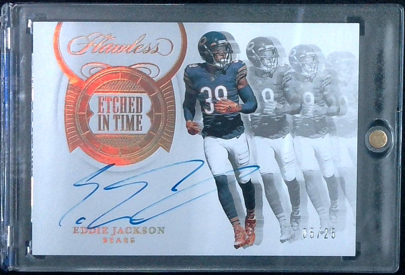 2020 Panini Flawless Eddie Jackson Auto Etched in Time /25
