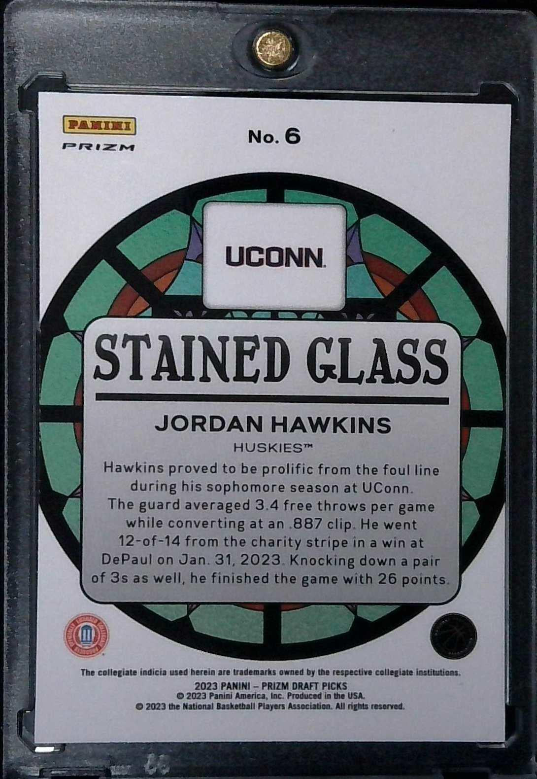 2023 Prizm Draft Picks Jordan Hawkins Stained Glass Rookie
