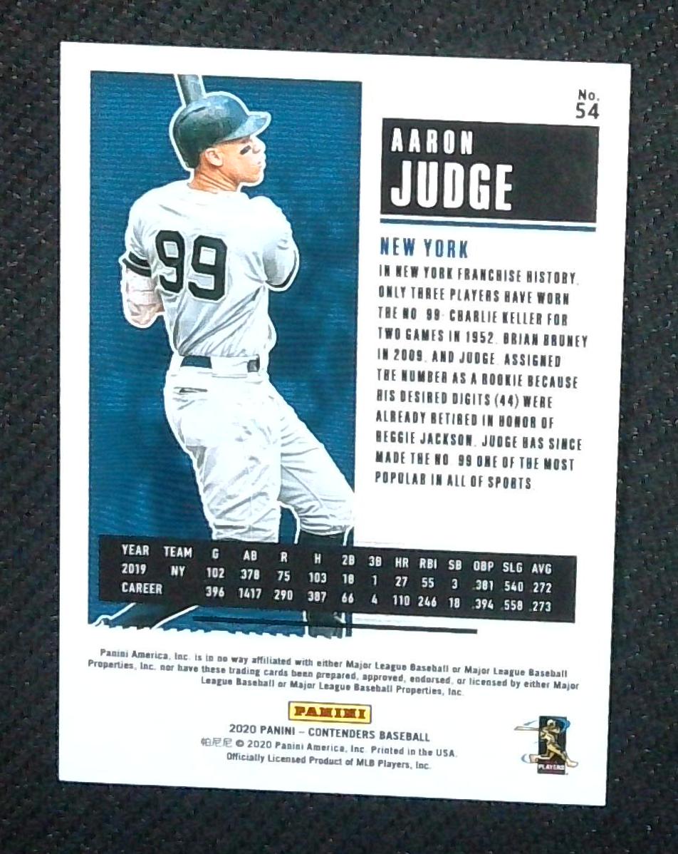2020 Contenders Baseball Aaron Judge /99