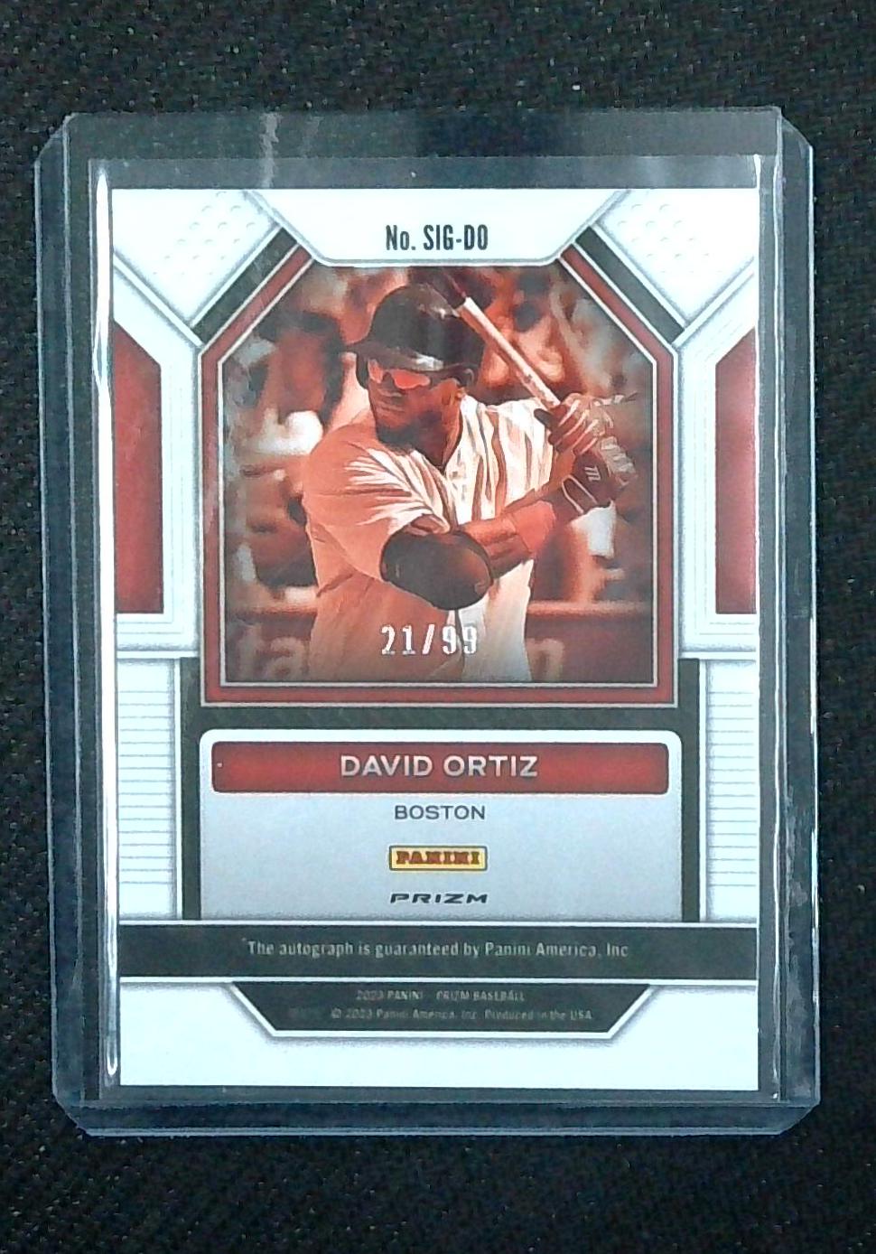 2023 Panini Prizm David Ortiz Purple Auto 21/99