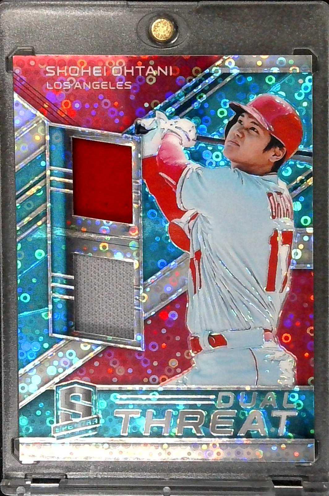 2019 Spectra Baseball Shohei Ohtani Dual Threat Dual Jersey Relic /99