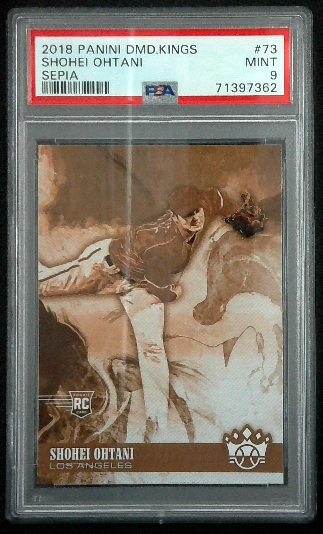 2018 Panini Diamond Kings Sepia Shohei Ohtani Rookie PSA 9