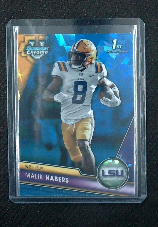 Malik Nabers 2023 Bowman U Chrome Sapphire #74 1st Bowman - LSU Tigers