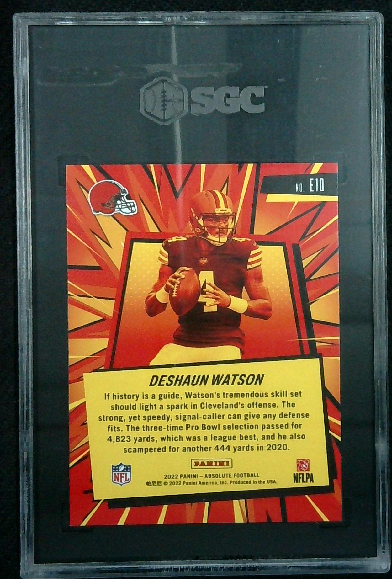 2022 Panini Absolute Explosive Deshaun Watson SGC 10