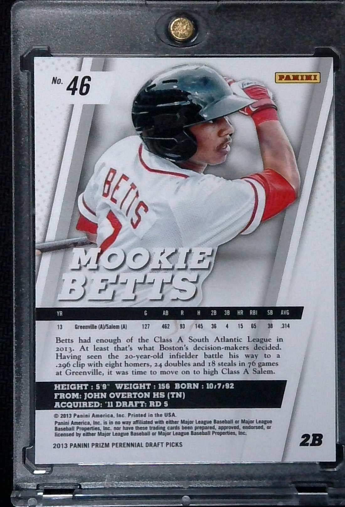 2013 Prizm Perennial Draft Picks Mookie Betts