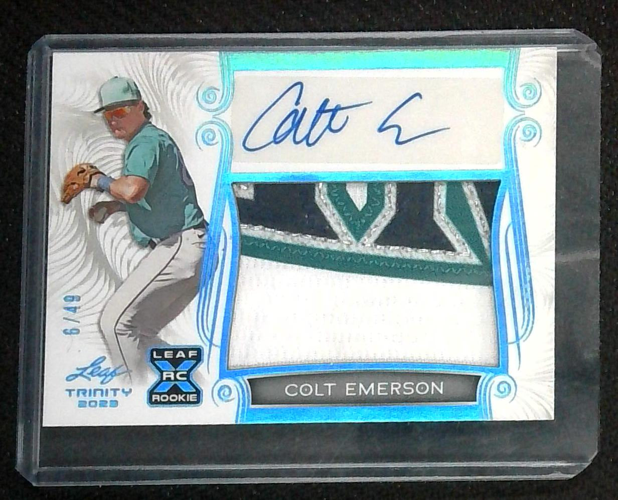 2023 Leaf Trinity Colt Emerson Rookie Patch Auto 6/49