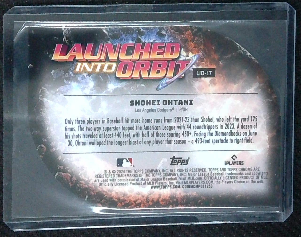 Shohei Ohtani 2024 Topps Cosmic Chrome Launched Into Orbit LIO-17 Dodgers