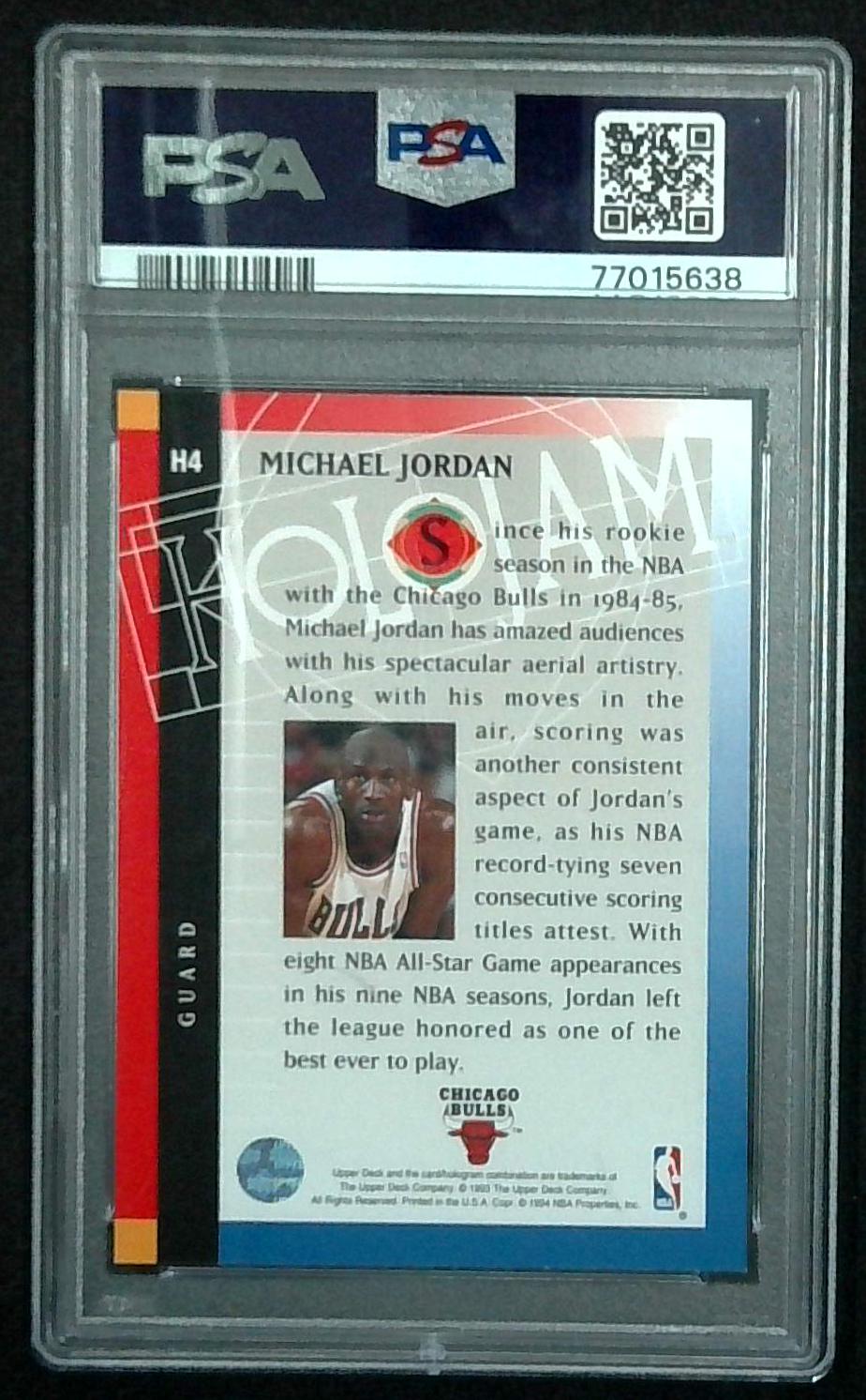 1993 Upper Deck Holojam #H4 Michael Jordan - PSA NM 7