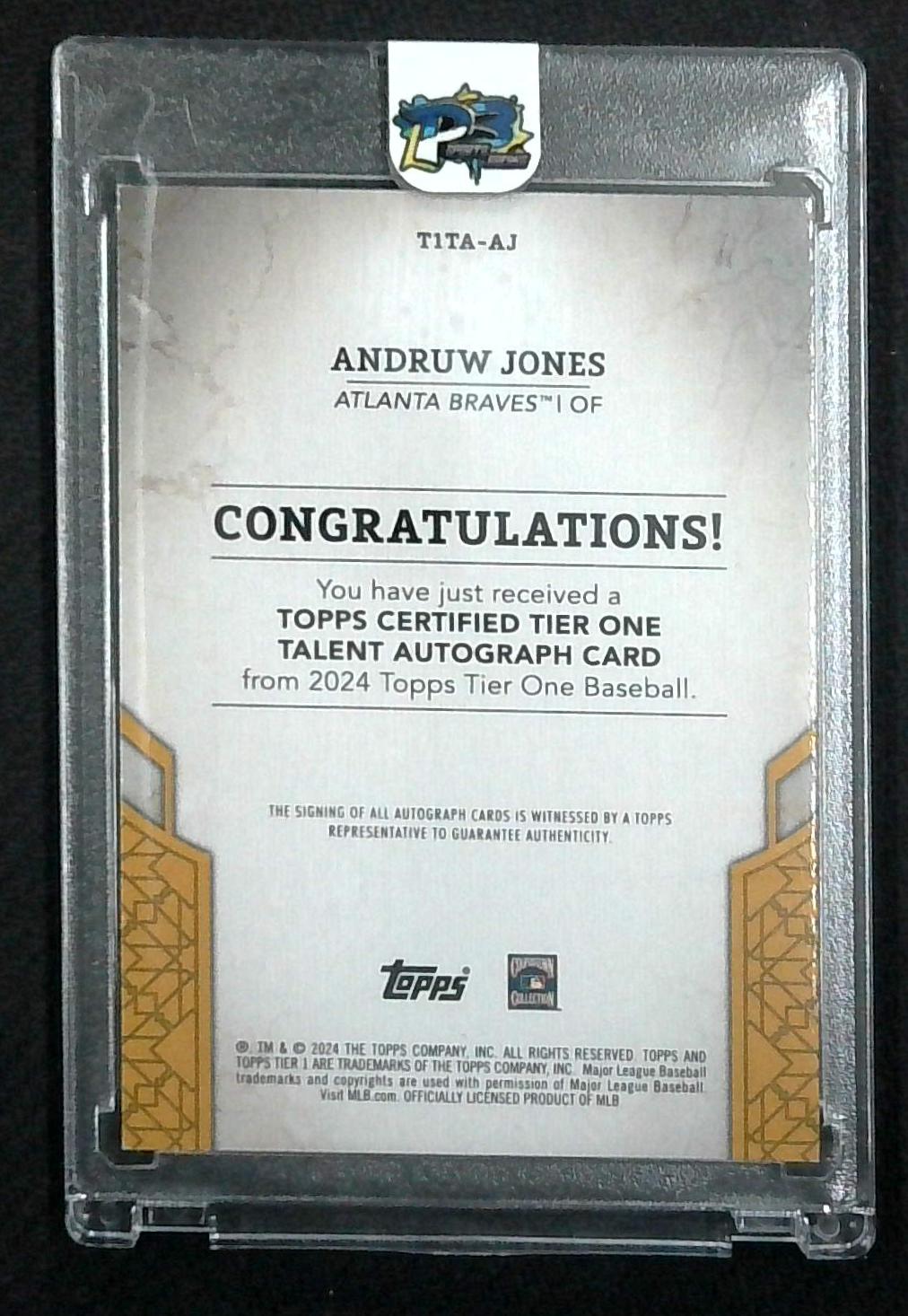 2024 Tier One Andruw Jones Talent Auto /99
