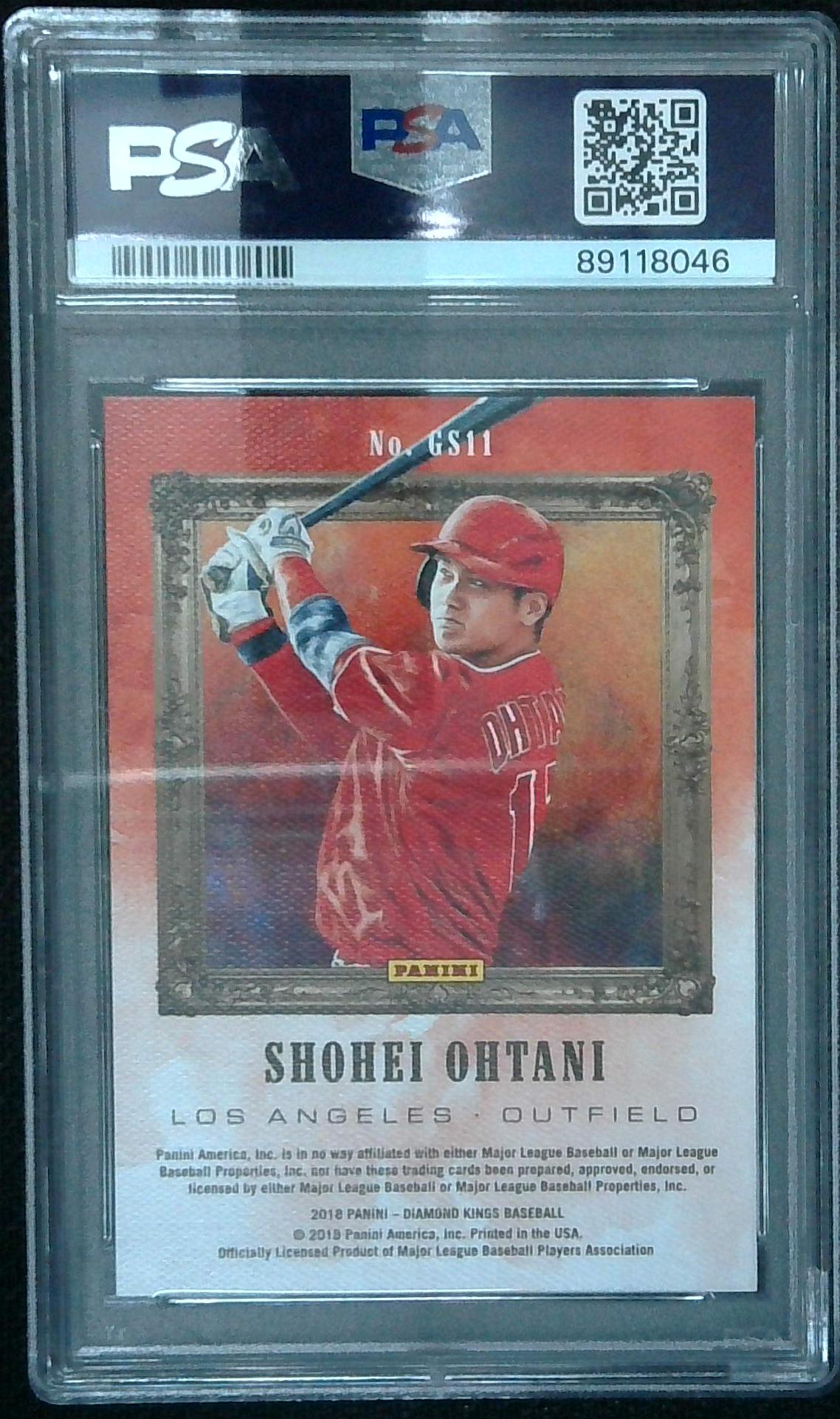 2018 Diamond Kings Gallery Of Stars Shohei Ohtani Rookie PSA 8