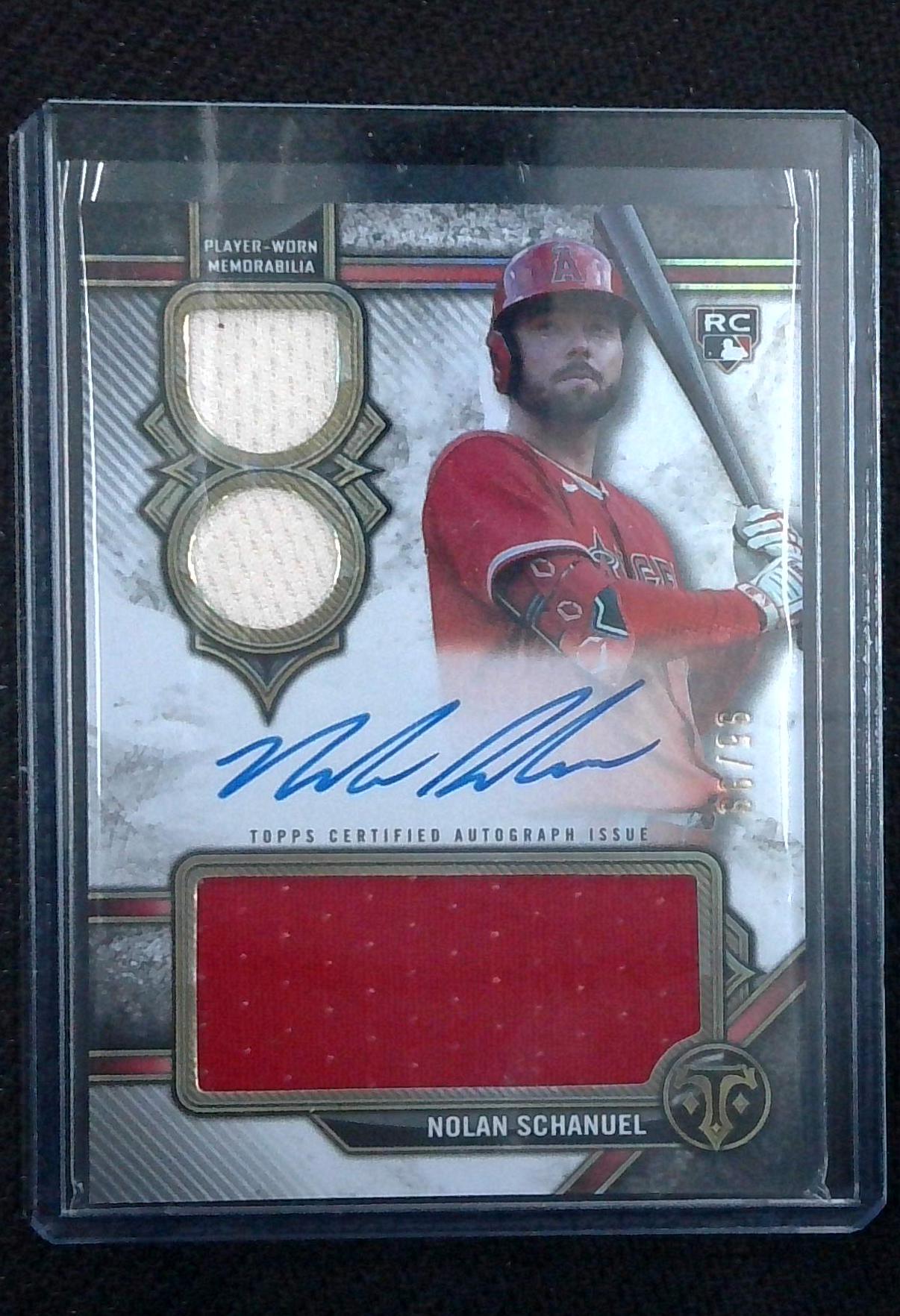 2024 TOPPS TRIPLE THREADS NOLAN SCHANUEL ROOKIE PATCH ON CARD AUTO /99