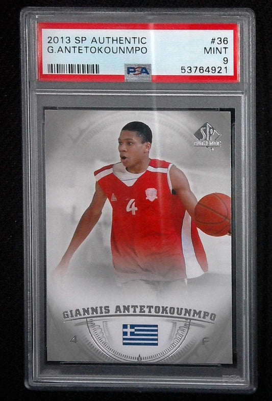2013-14 Upper Deck SP Authentic Basketball Giannis Antetokounmpo RC #36 PSA 9