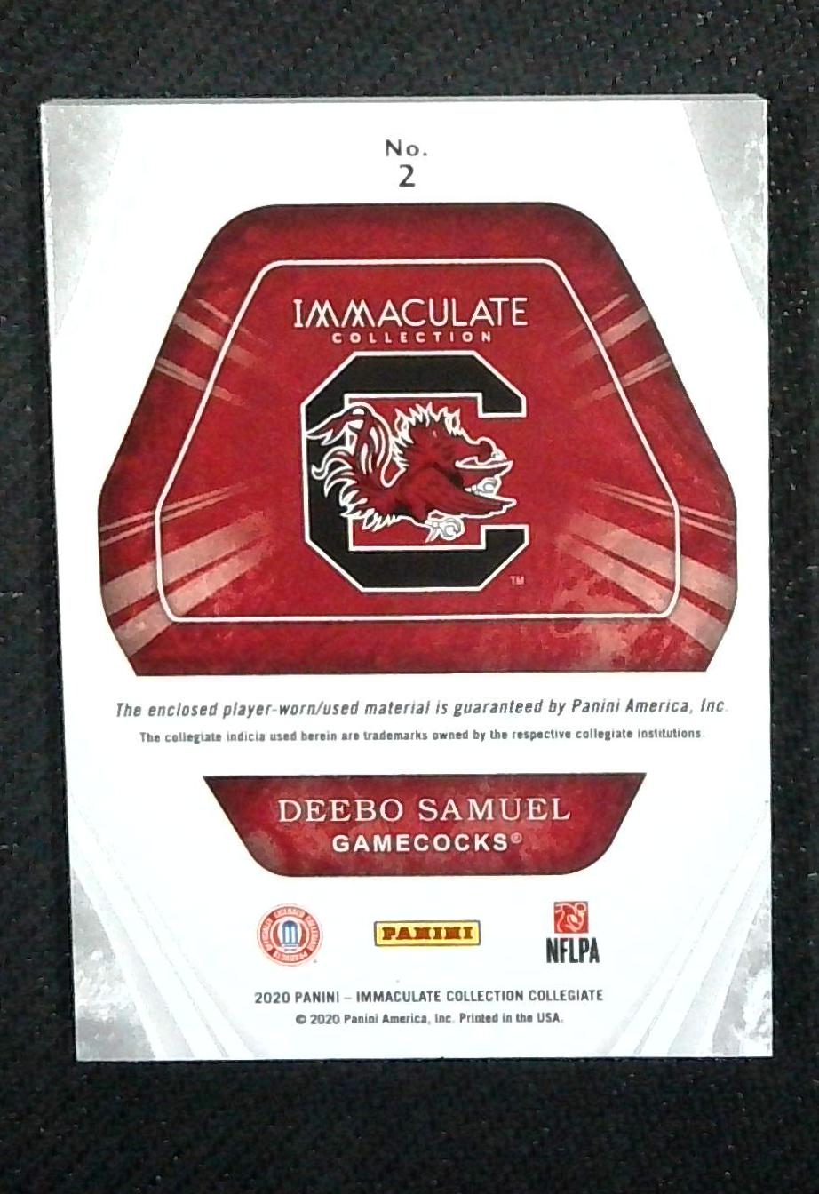 2020 Immaculate Colligate Deebo Samuel Helmet Relic /49