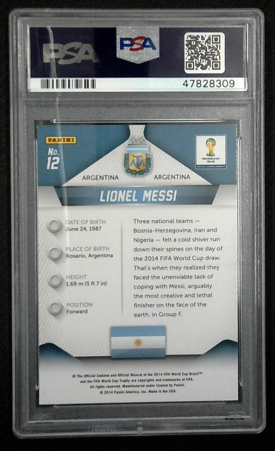 2014 Panini Prizm Lionel Messi PSA 9 World Cup #12