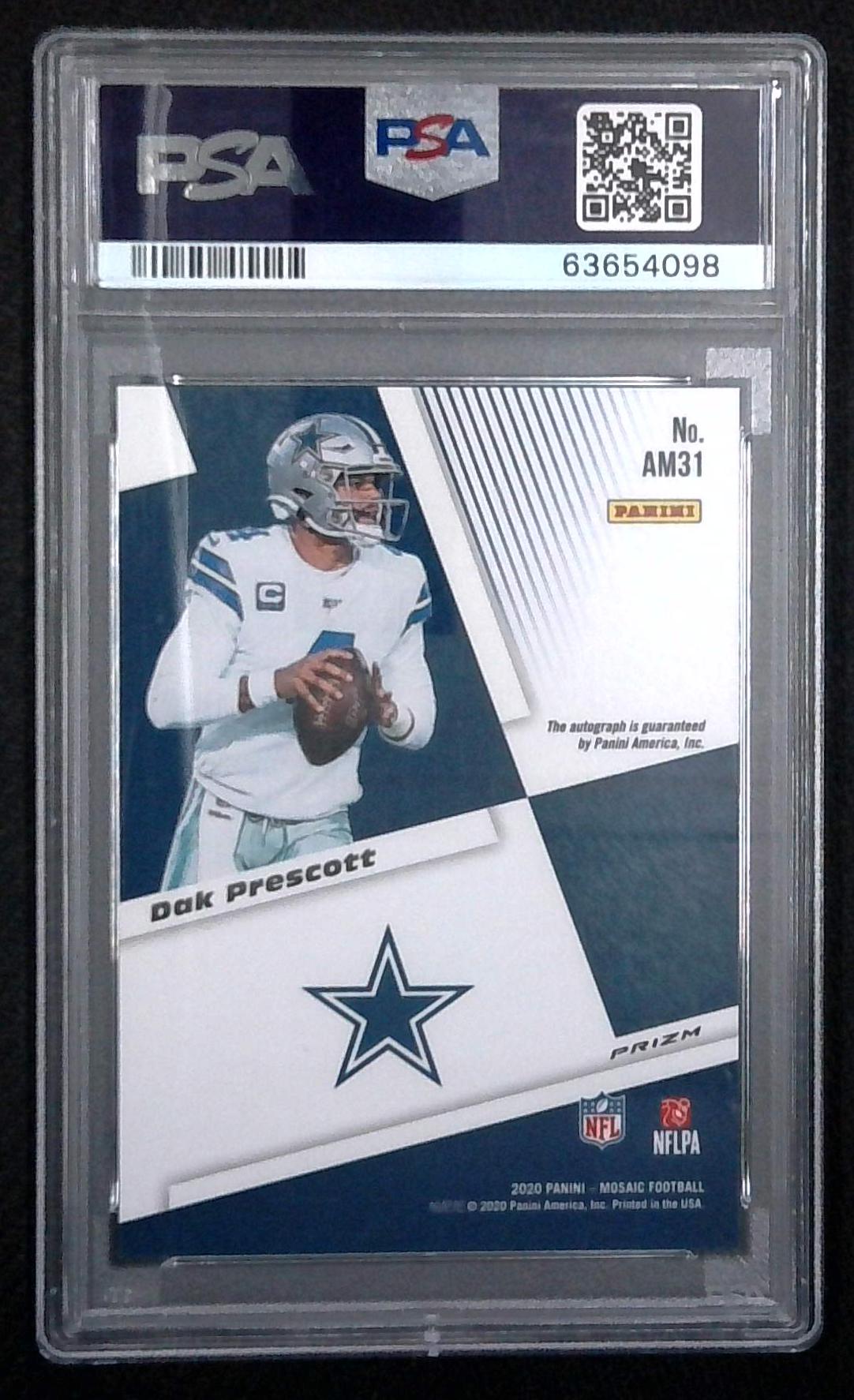 2020 Panini Mosaic Dak Prescott Auto PSA 10! POP 8 #AM31 Cowboys