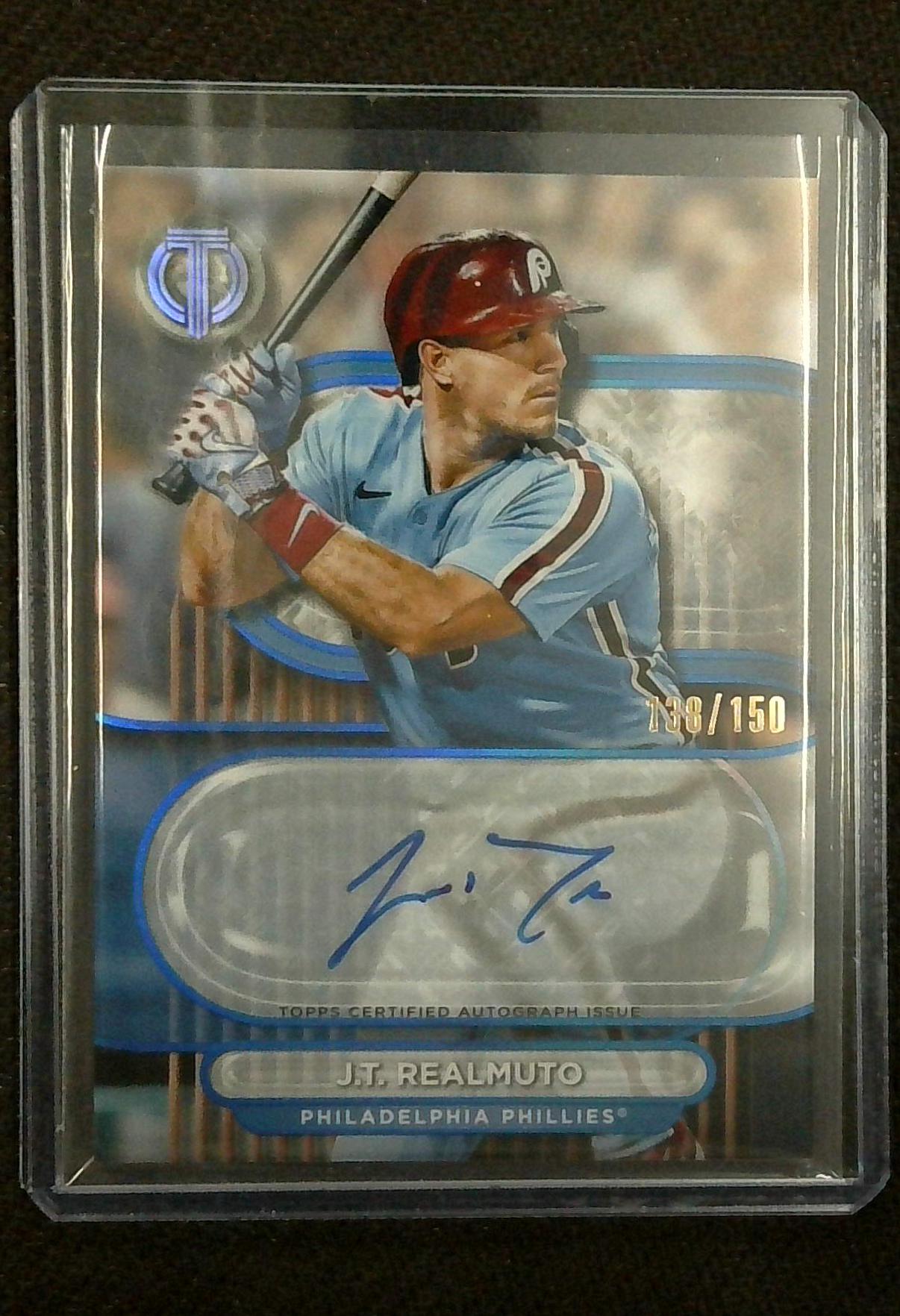 2024 Topps Tribute #TA-JTR J.T. Realmuto Autographs /150 Auto Phillies ON CARD