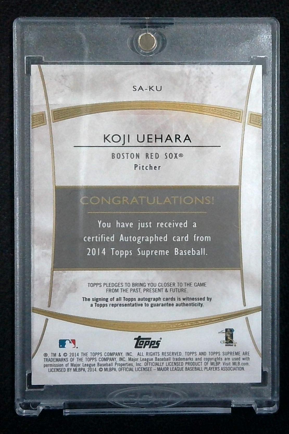 2014 Topps Supreme Koji Uehara Auto /45