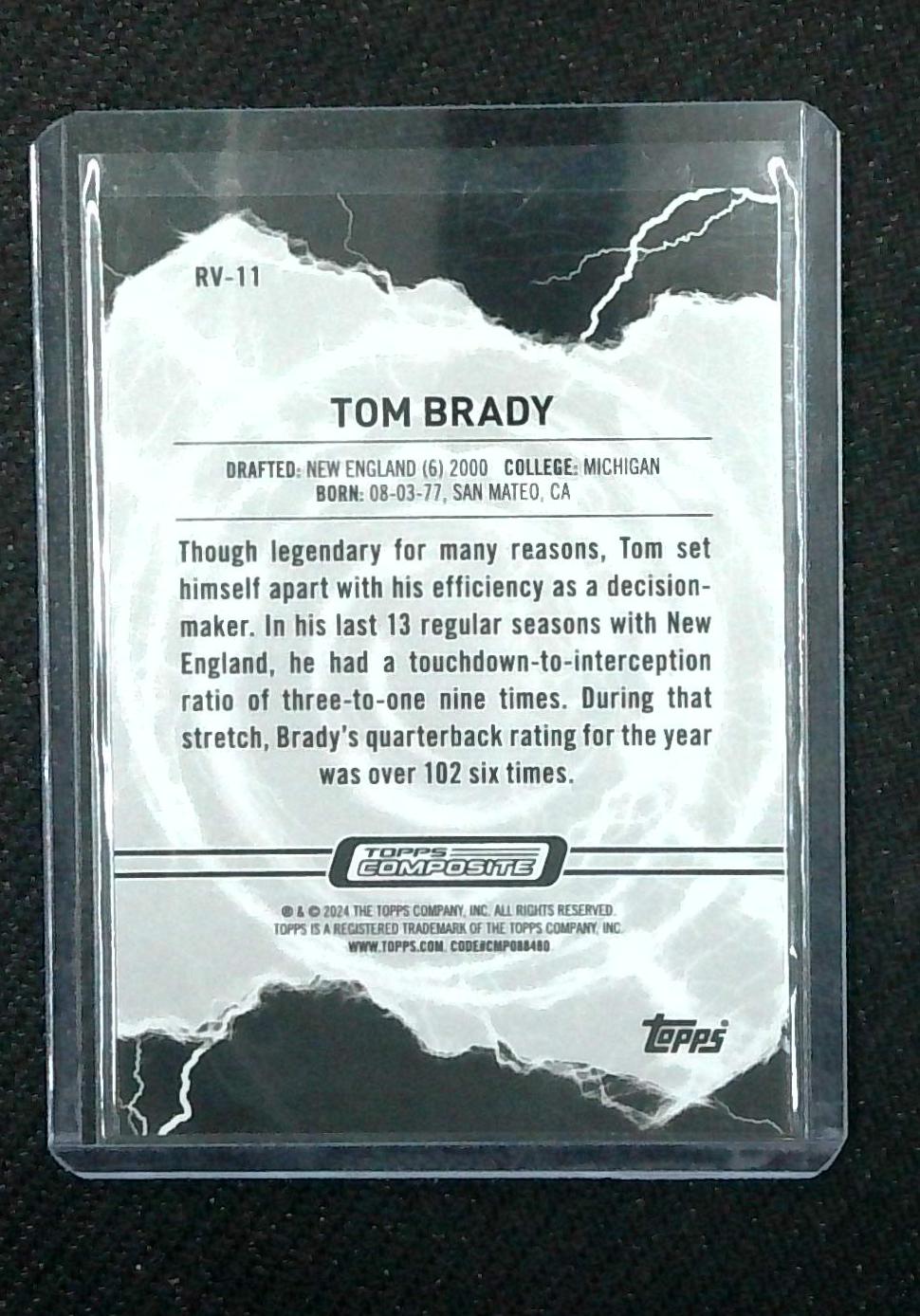 2023 Topps Composite Tom Brady #RV-11 Blue Resurgence Voltaic /75