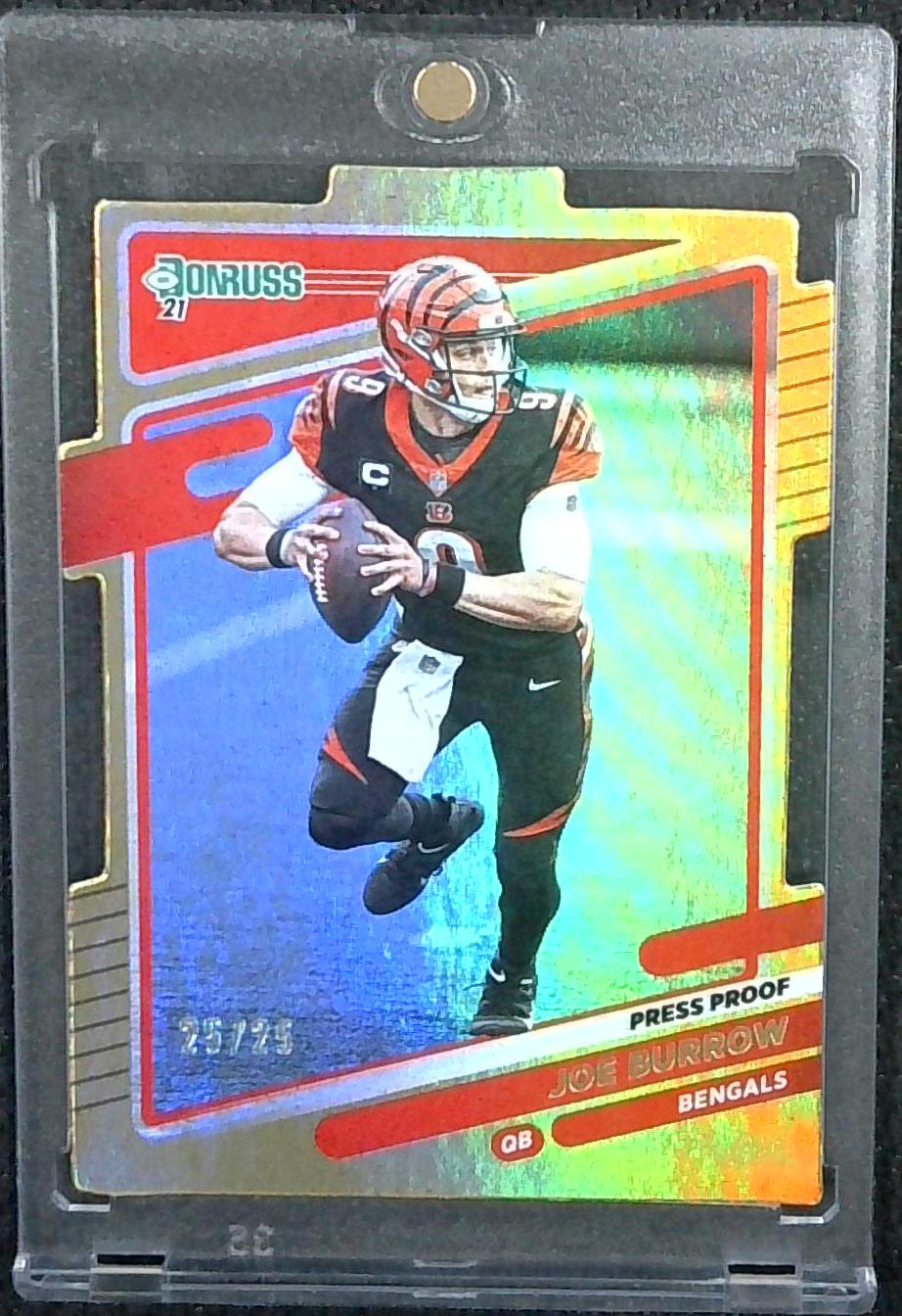 2021 Donruss Joe Burrow Gold Die Cut Press Proof 25/25