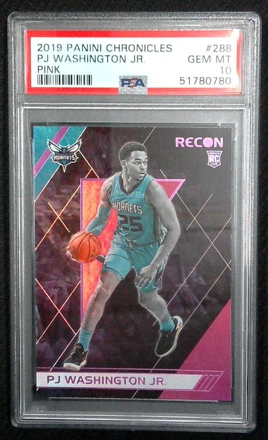 2019 Panini Chronicles Recon Pink PJ Washington Jr PSA 10 GEM MT Rookie RC