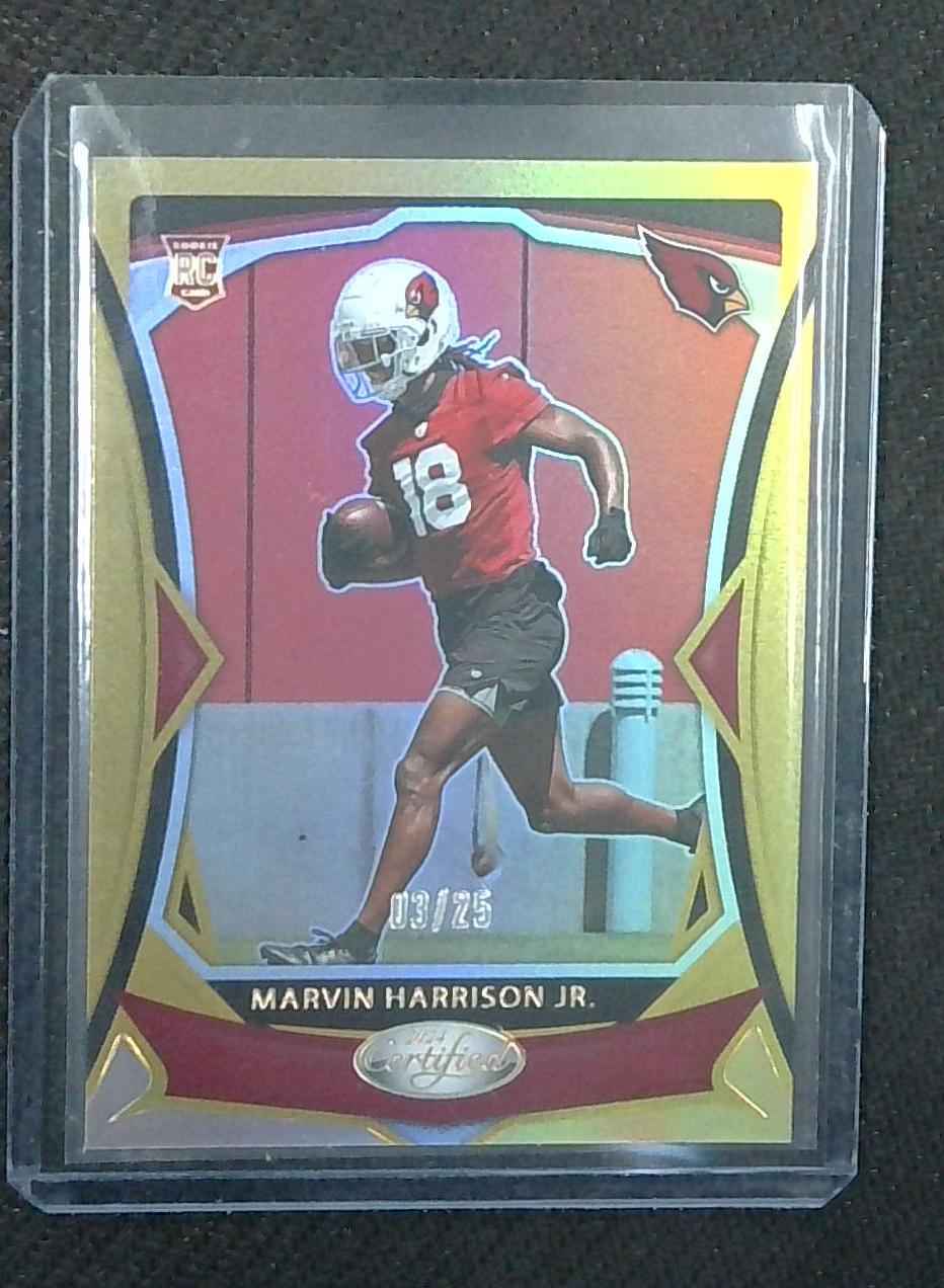 Marvin Harrison Jr. 2024 Panini Certified Rookie Gold Mirror RC 10/25