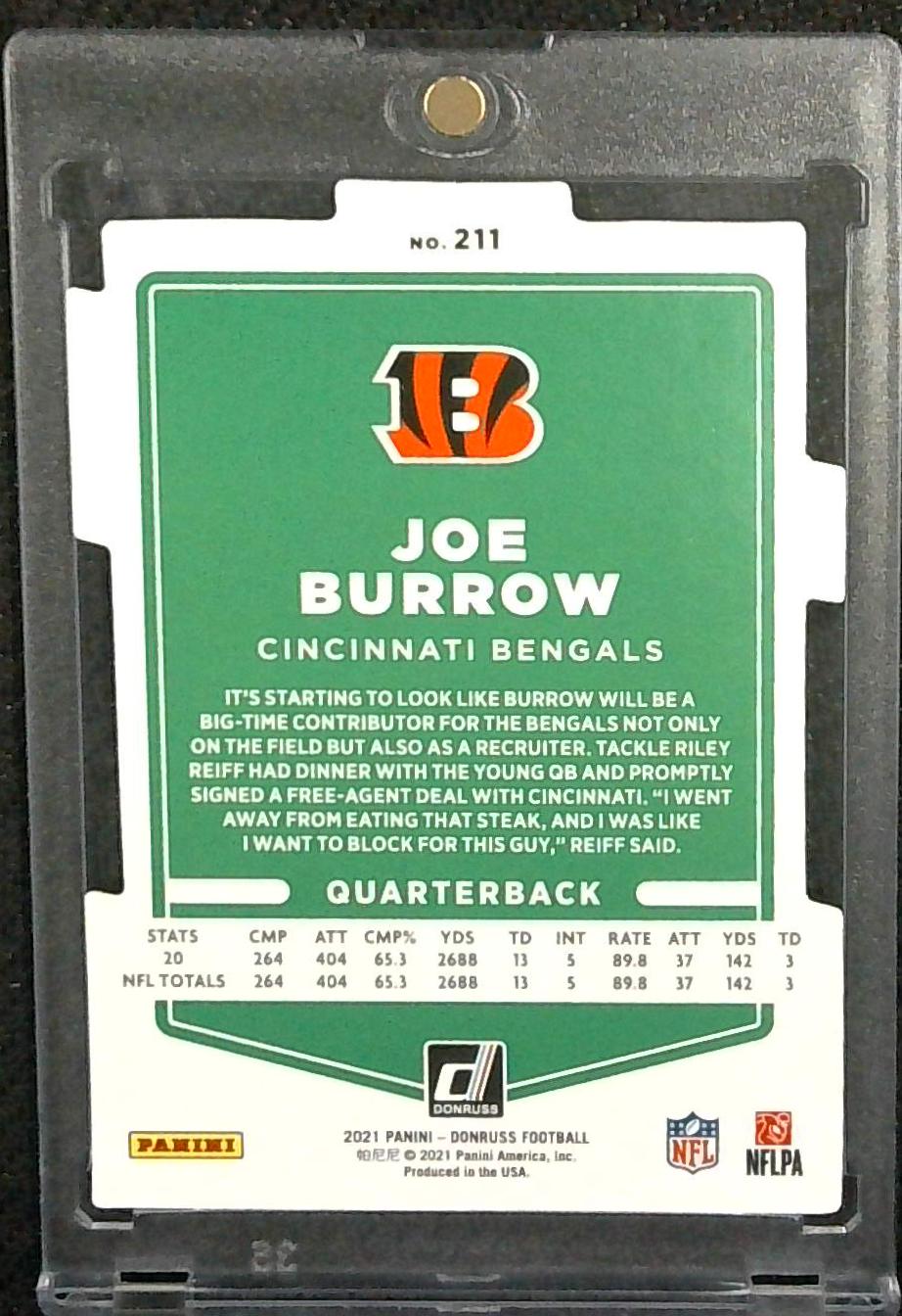 2021 Donruss Joe Burrow Gold Die Cut Press Proof 25/25