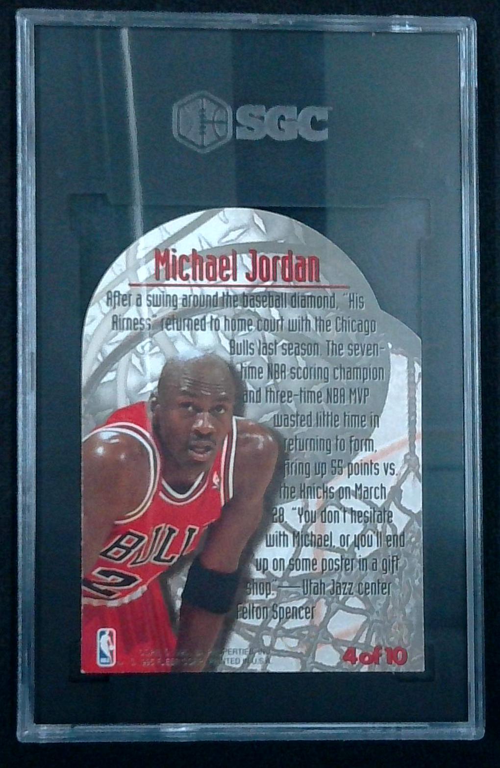 1995-96 Fleer Metal Maximum Metal #4 Michael Jordan - SGC 8 NM-MT