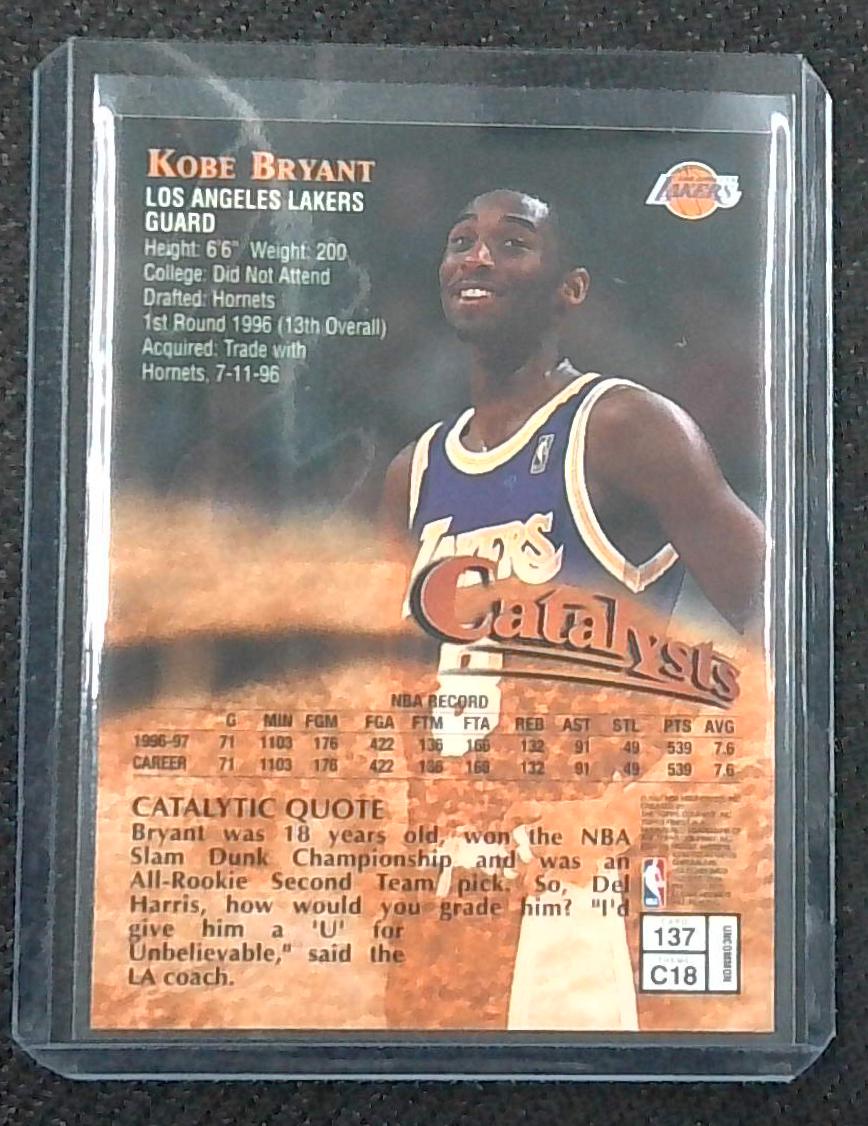 1997-98 Topps Finest Catalysts Kobe Bryant Uncommon #137