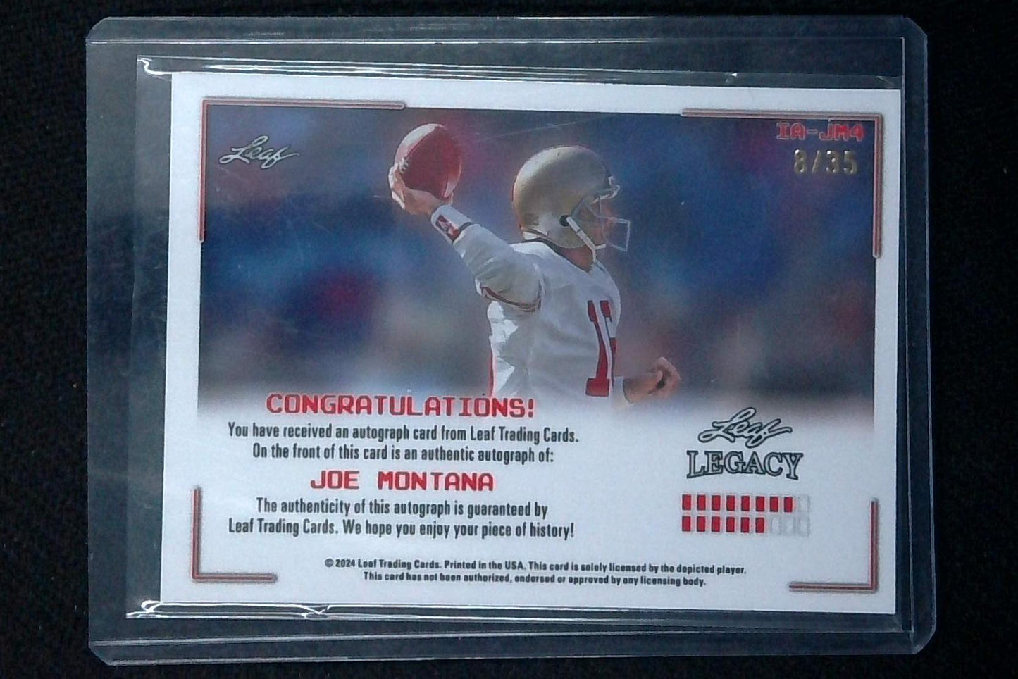 2024 Leaf Legacy in Action Joe Montana Auto /35
