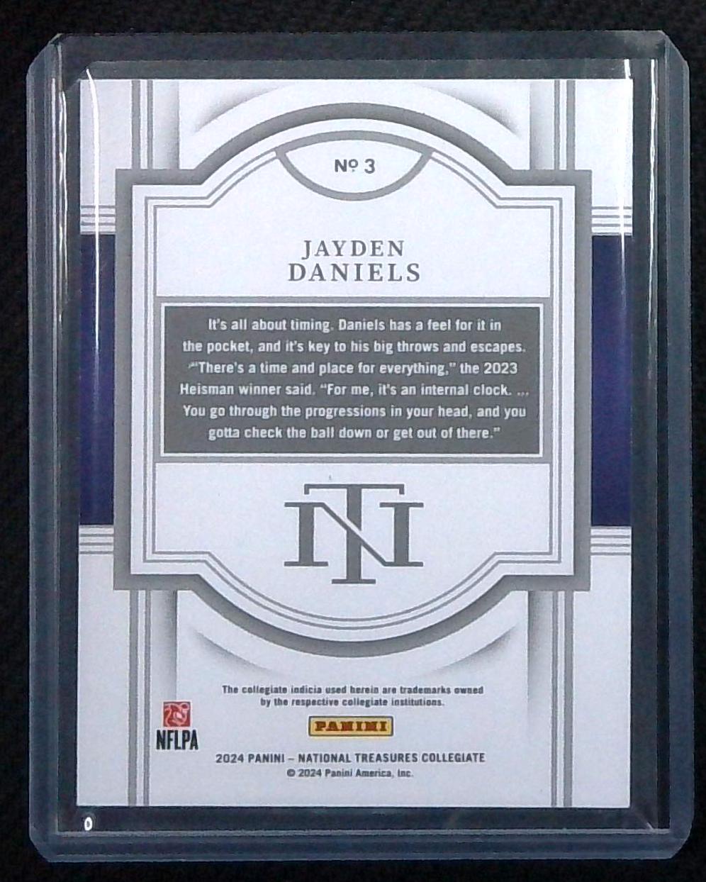 2024 National Treasures Collegiate Jayden Daniels Rookie /60