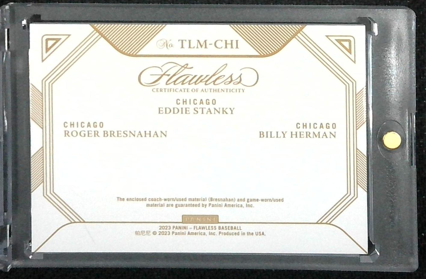 2023 Flawless Baseball Bresnahan, Stanky, Herman 3x Relic 4/5