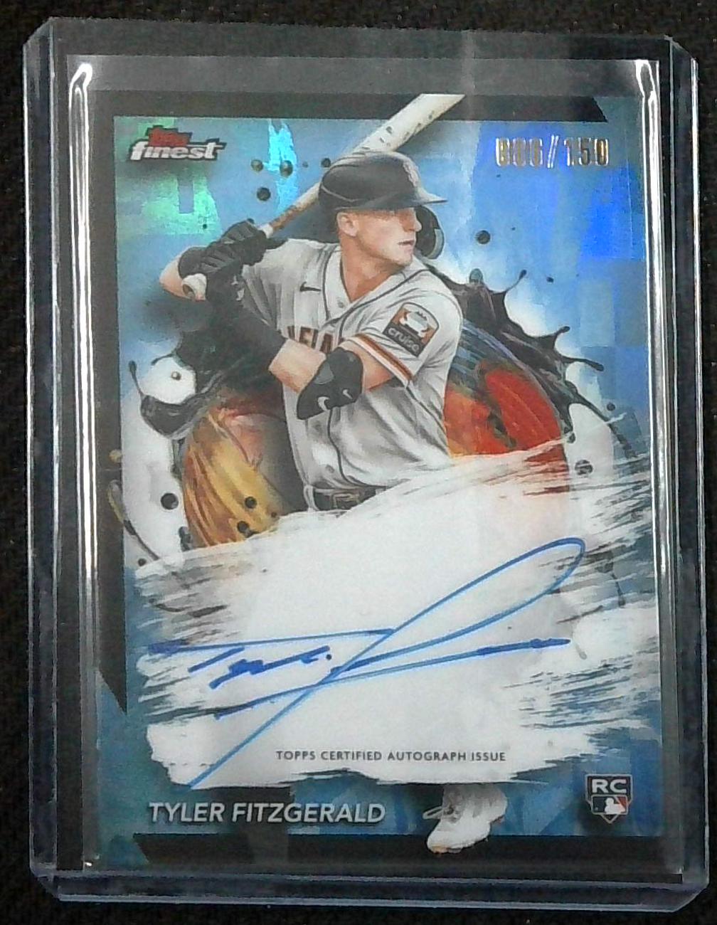 2024 TOPPS FINEST TYLER FITZGERALD BLUE REFRACTOR RC AUTO /150
