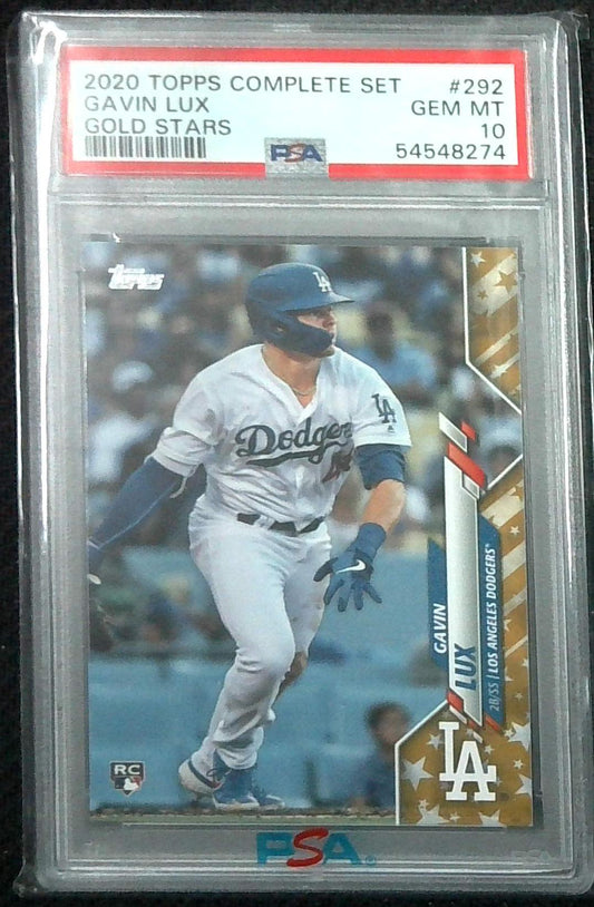 2020 Topps Complete Set Gavin lux Gold Stars Rookie PSA 10
