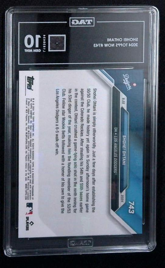 2024 Topps Now #743 Shohei Ohtani 53/53 TAG 10