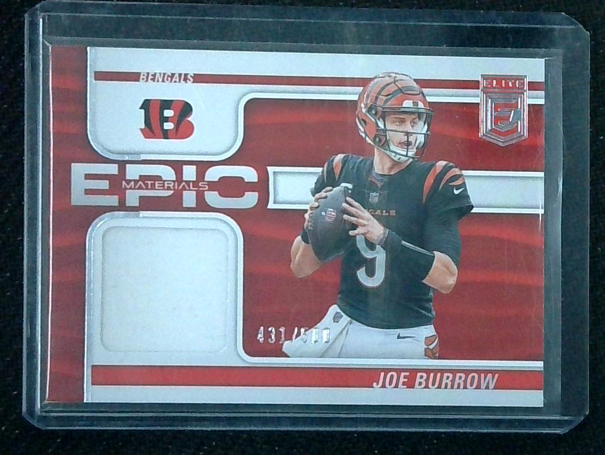 2024 Donruss Elite #EMA-JBU Joe Burrow Epic Materials #/500