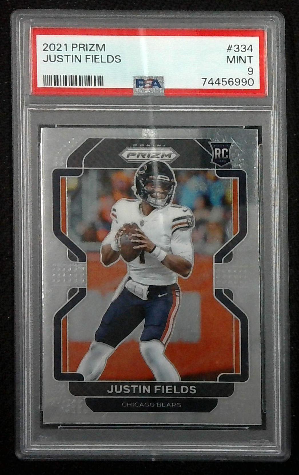 2021 Prizm Base Justin Fields #334 PSA 9