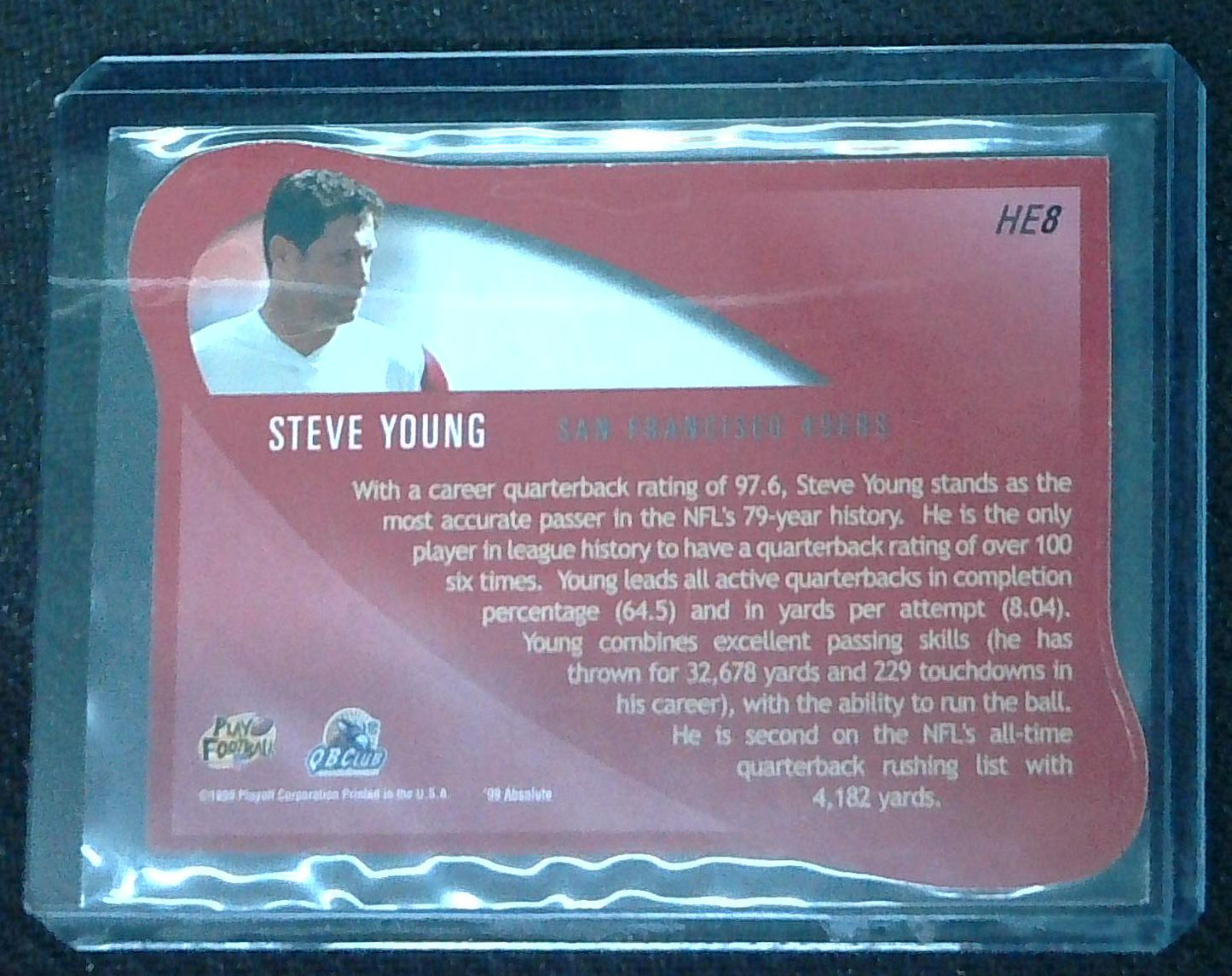 1999 Playoff Absolute Heroes Steve Young San Francisco 49ers Gold HE8