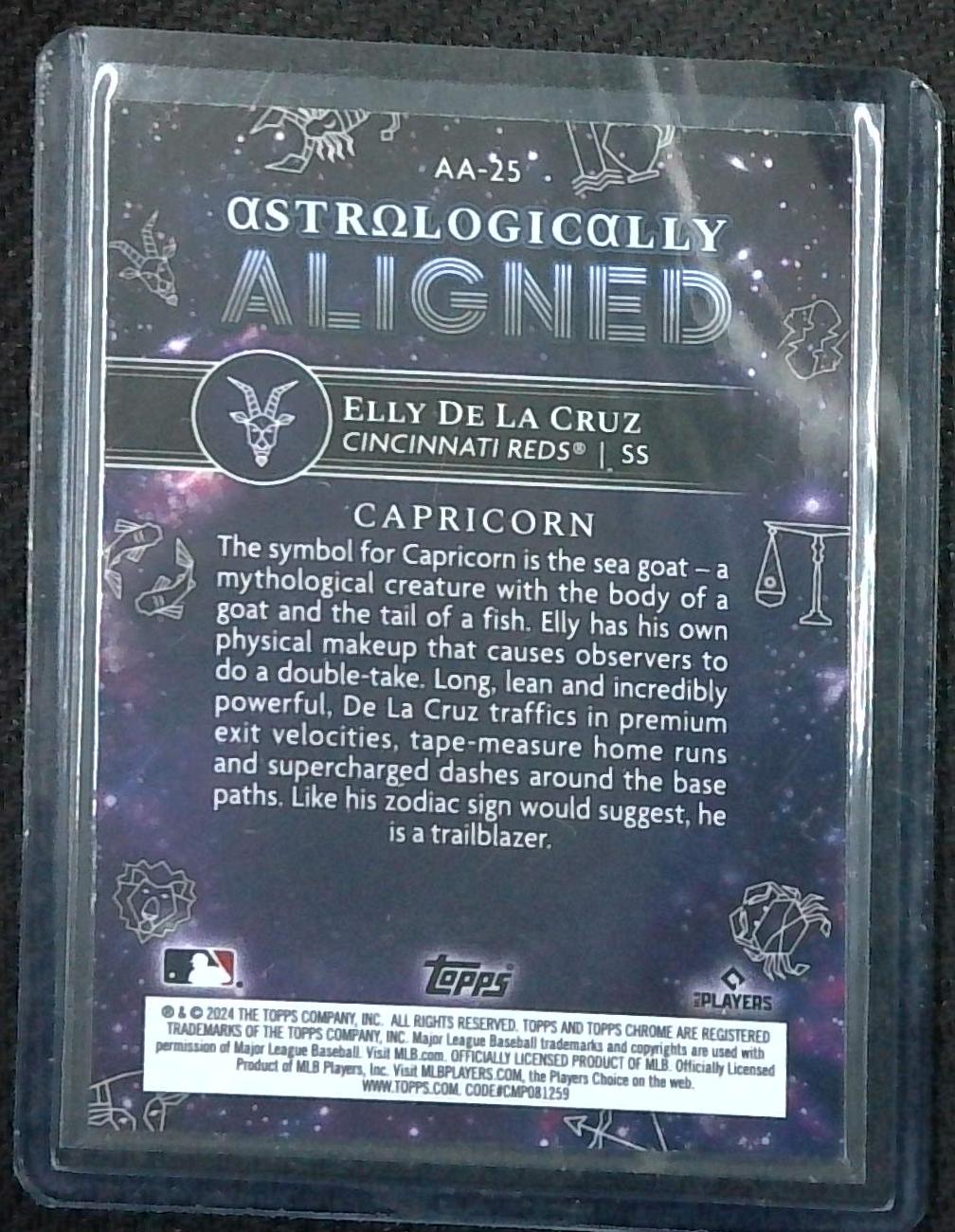 ELLY DE LA CRUZ 2024 TOPPS COSMIC ROOKIE ASTROLOGICALLY ALIGNED RC