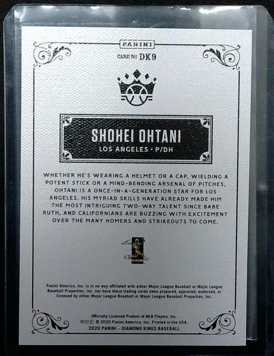 2020 Diamond Kings Shohei Ohtani
