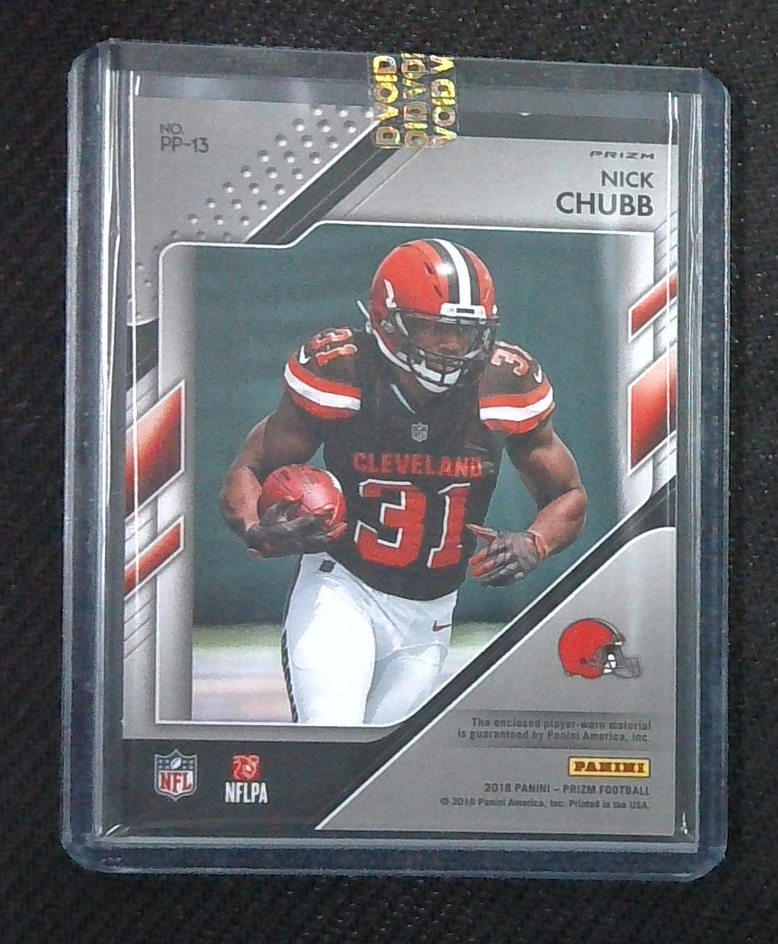2018 PANINI PRIZM PREMIER JERSEYS NICK CHUBB SILVER PRIZM RELIC RC BROWNS Rookie