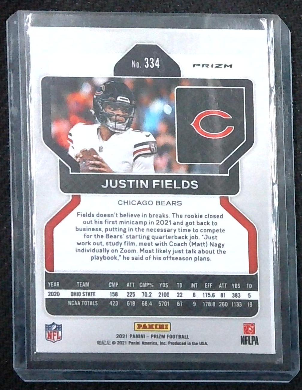 2021 Panini Prizm - Rookie Silver Prizm #334 Justin Fields