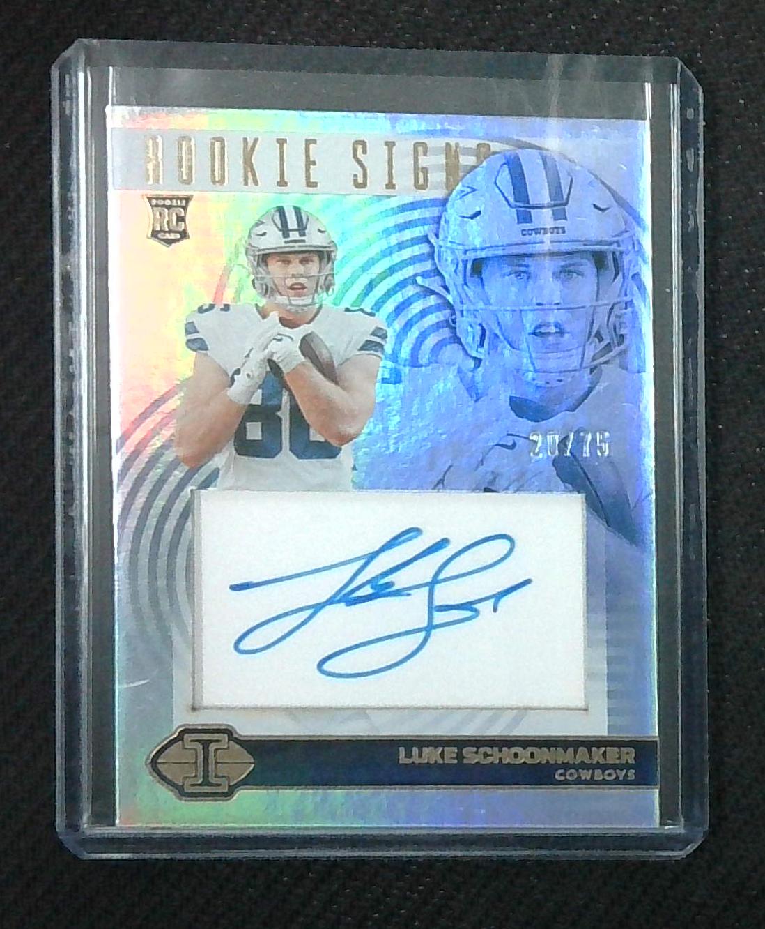 LUKE SCHOONMAKER 2023 PANINI ILLUSIONS ROOKIE SIGNS RC AUTO 20/75 #RS-LSC