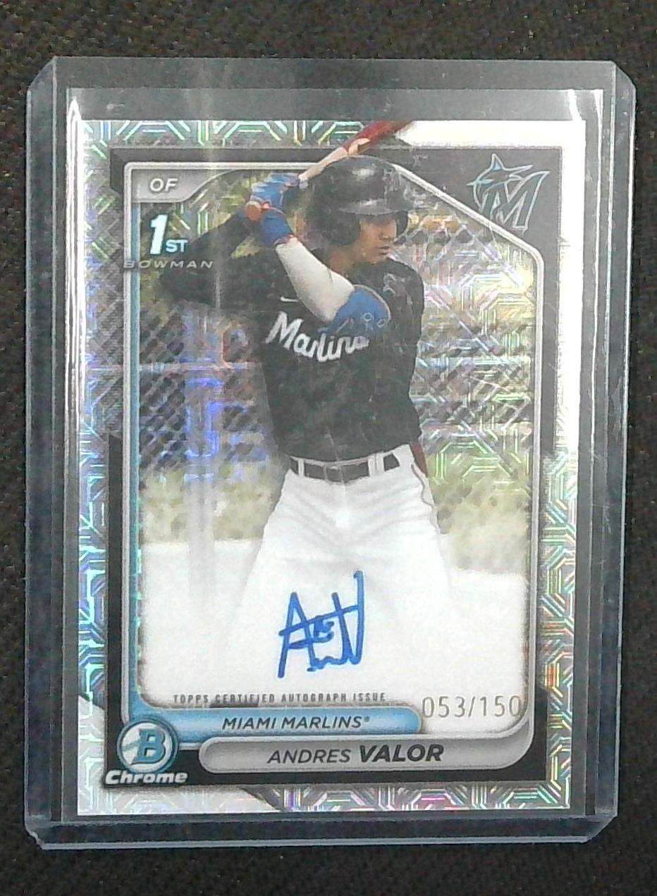 2024 Bowman Chrome ANDRES VALOR 1st Bowman Mojo Refractor AUTO /150