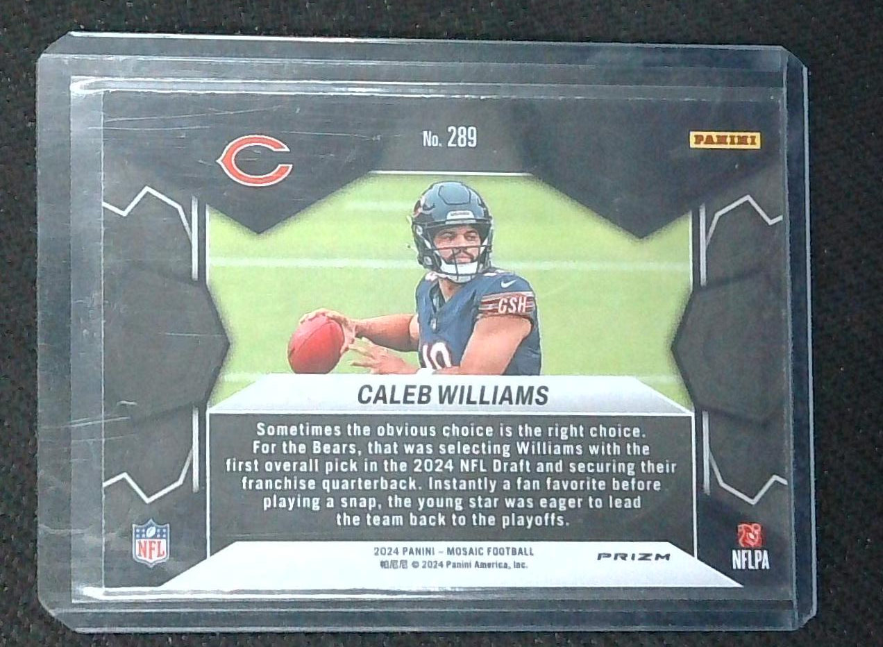 2024 Panini Mosaic - NFL Debut Silver Prizm #289 Caleb Williams Rookie