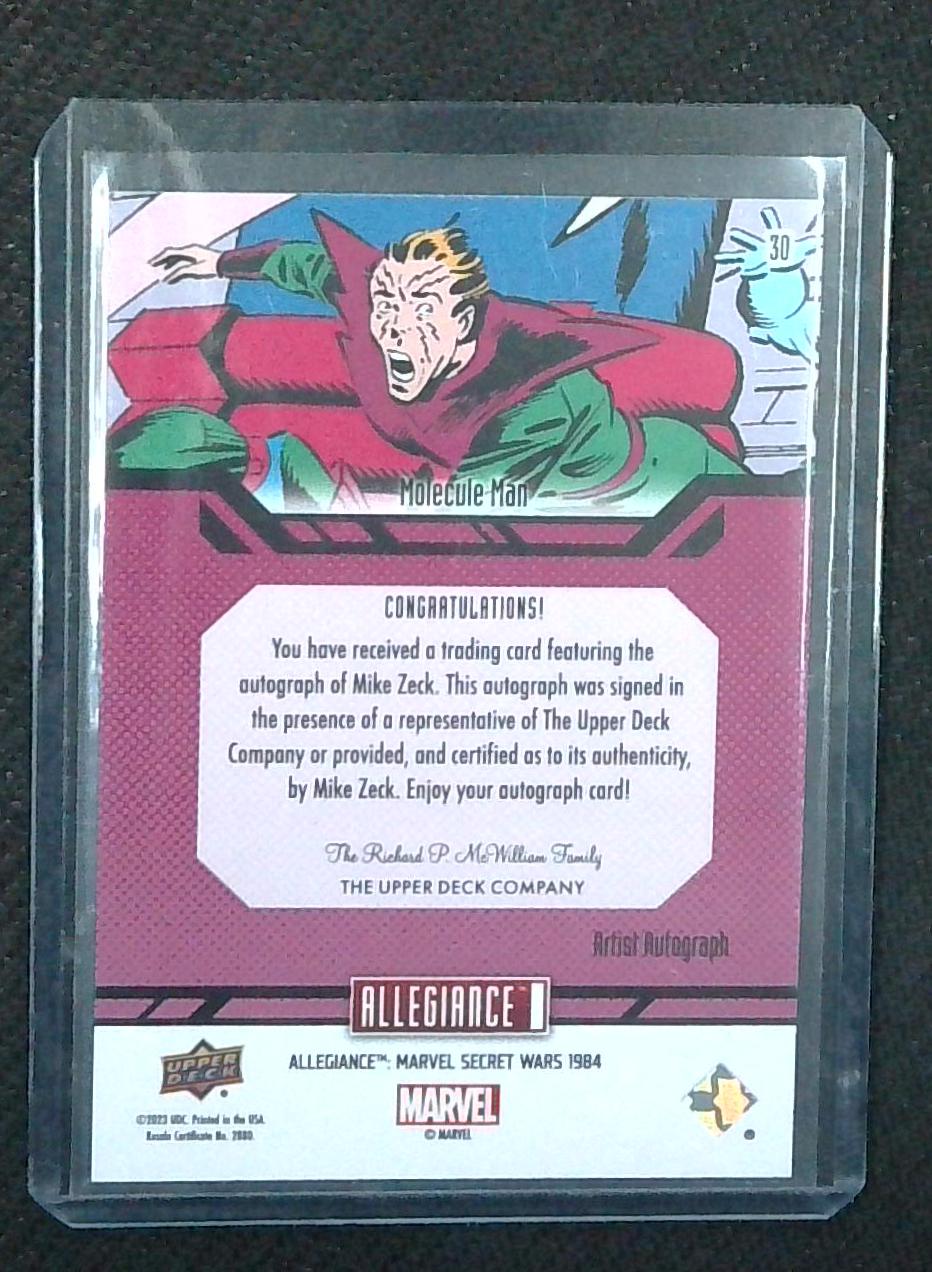 2024 Marvel Secret Wars Mike Zeck Molecule Man Auto
