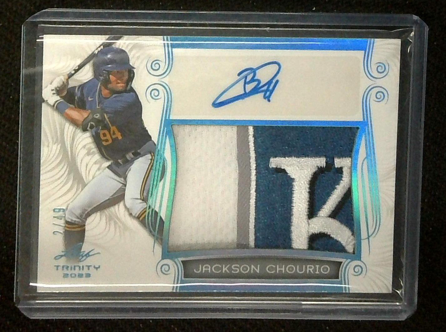JACKSON CHOURIO 2023 Trinity Rookie Patch Autograph /49 RC #PA-JC1