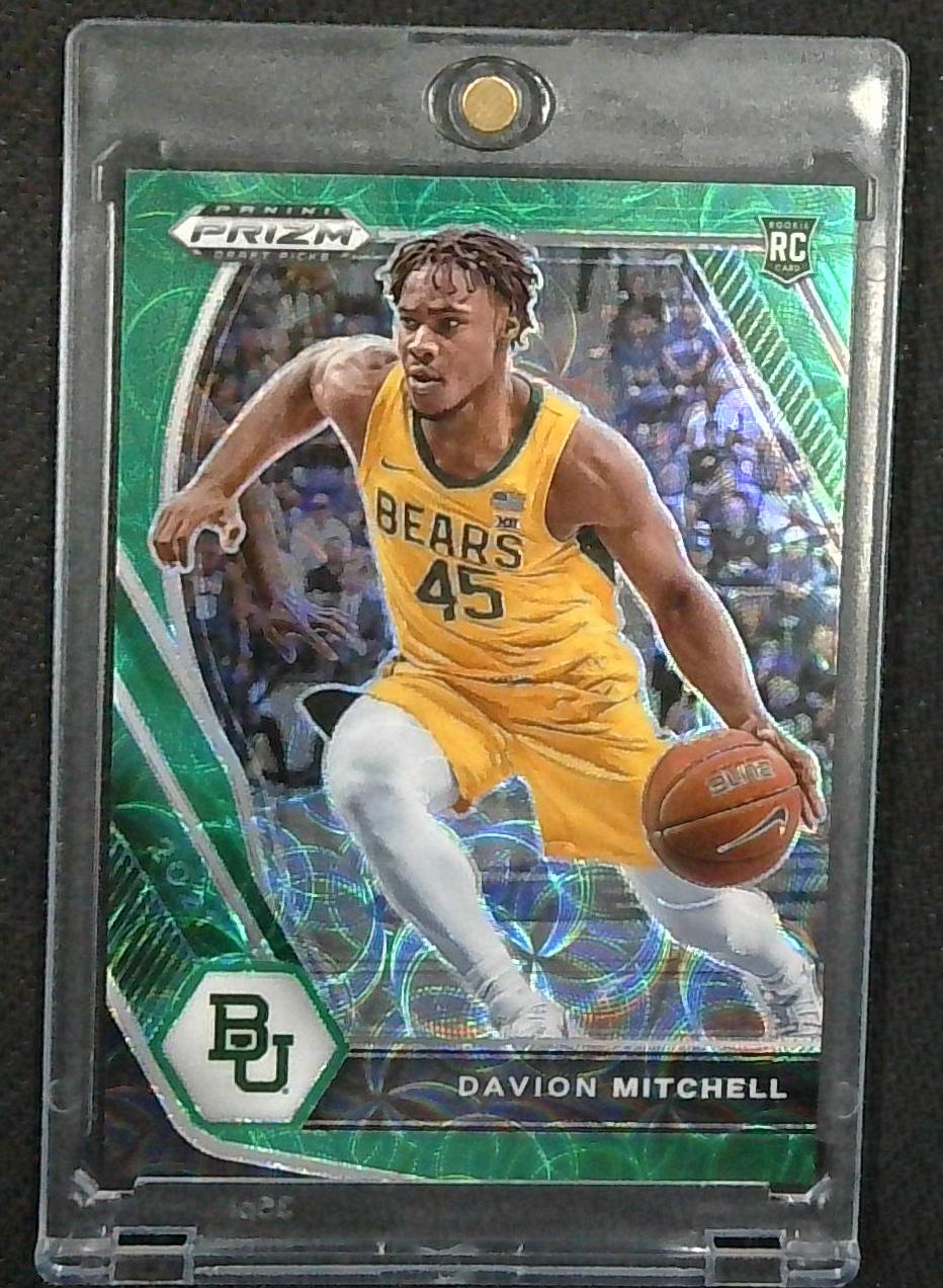 2021-22 Prizm Draft Picks Davion Mitchell RC 4/8 Choice Green Baylor Match!
