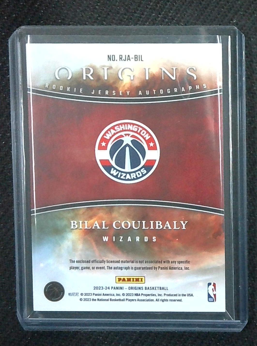 Bilal Coulibaly /99 RPA 2023-24 Panini Origins Wizards RC SP Rookie Patch AUTO