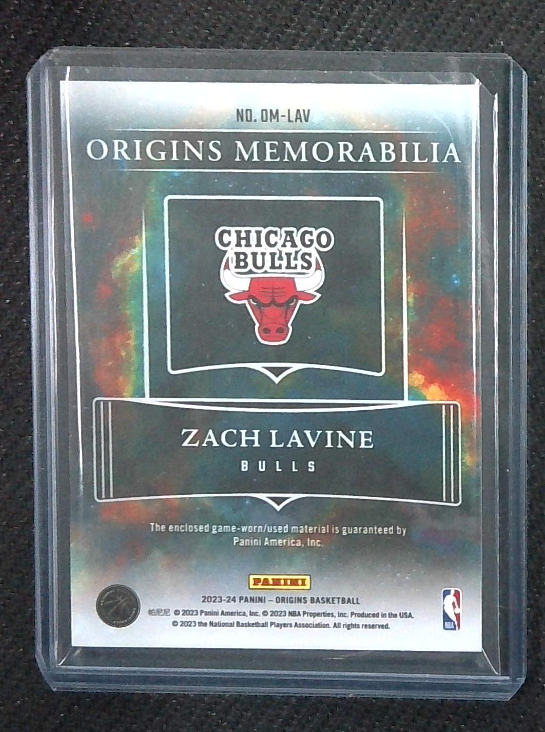 Zach Lavine 2023 Panini Origins Jersey Patch Color Match RED /49 Chicago Bulls