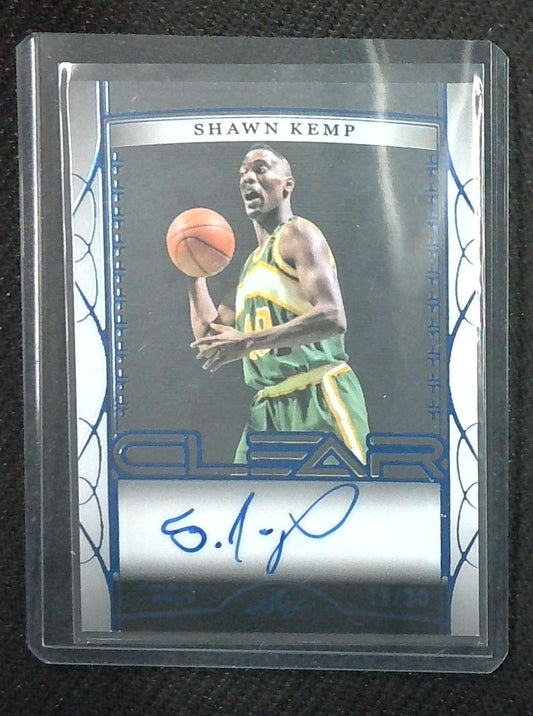 Shawn Kemp 2023 Leaf Trinity Clear Auto SSP /30 #CA-SK1 Supersonics